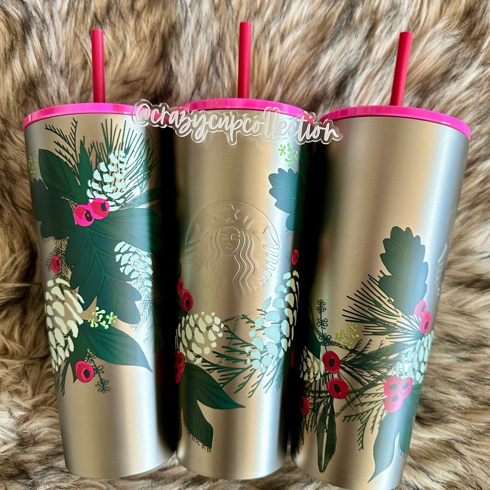 Starbucks 2021 Pine Cone Berry Stainless Steel 24oz. $25 each